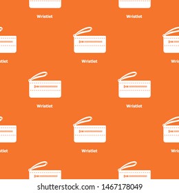 Wristlet bag pattern vector orange for any web design best