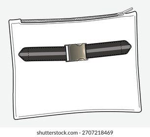 Wristlet mockup template vector design technical illustration.