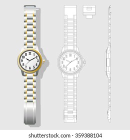 Wristlet watch