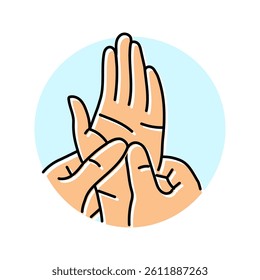 wrists massage therapy color icon vector. wrists massage therapy sign. isolated symbol illustration