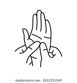wrists massage therapy line icon vector. wrists massage therapy sign. isolated contour symbol black illustration