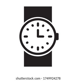 wristwatch accessory icon over white background, silhouette style, vector illustration