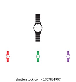 Wristwatch clock icon vector template flat design illustration design