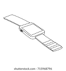 wristwatch clock isolated icon