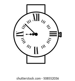 wristwatch clock isolated icon vector illustration design