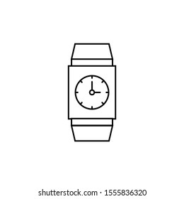 Wristwatch, clock, time icon. Simple line, outline vector of icons for ui and ux, website or mobile application