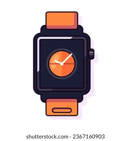 Wristwatch Colourful Vector Flat Illustration. Perfect for different cards, textile, web sites, apps  svg