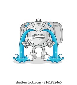 la ilustración del llanto de reloj de pulsera. vector de caracteres