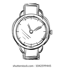Wristwatch elegant isolated icon
