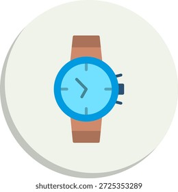 Icono de estilo de círculo plano de reloj de pulsera