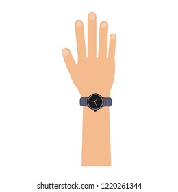 Wristwatch and hand