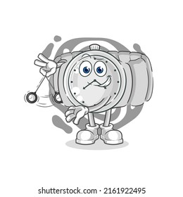 the wristwatch hypnotizing cartoon. cartoon mascot vector