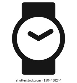 
wristwatch icon black flat shape illustration vector icons