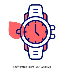Un diseño de icono de reloj de pulsera, dispositivo de reloj portátil