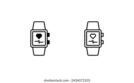 Wristwatch icon design with white background stock illustration