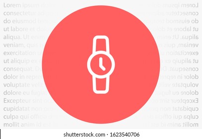 Wristwatch icon. Drop shadow watch icon. Men's hand watches accessory. Classic wrist watch icon. Isolated wristwatch black illustration. Watch logo concept. Vector wrist watch silhouette symbol
