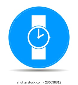Wristwatch icon. Flat design style eps 10