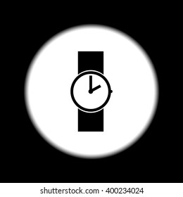 Wristwatch icon. Flat design style eps 10