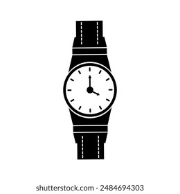 Wristwatch icon illustrated in vector