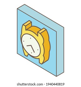 Wristwatch icon. Isometric illustration of wristwatch vector icon for web