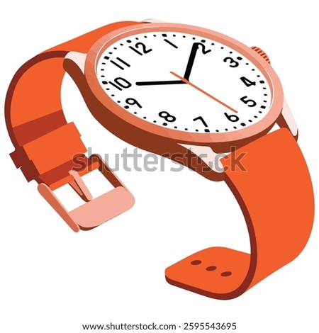 Wristwatch icon isometric isolated vector illustration on white background