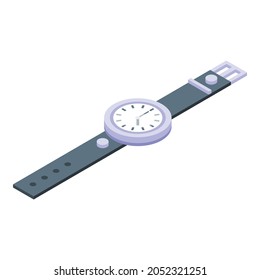 Wristwatch Icon Isometric Vector. Hand Watch. Fitness Wearable Wristwatch