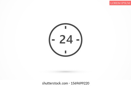 Wristwatch icon line. Drop shadow watch icon. line Men's hand watches accessory. Classic wrist watch icon.  line Isolated wristwatch black illustration. Watch logo concept. 
