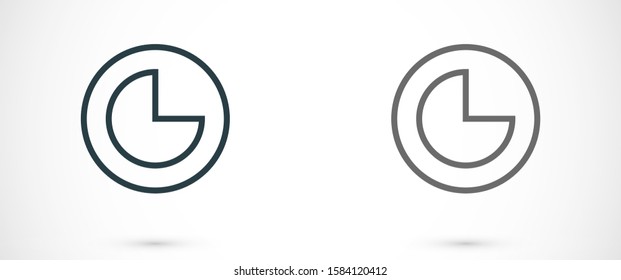 Wristwatch icon line. Drop shadow watch icon. line Men's hand watches accessory. Classic wrist watch icon.  line Isolated wristwatch black illustration. Watch logo concept. 