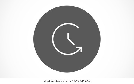 Wristwatch icon line. Drop shadow watch icon. line Men's hand watches accessory. Classic wrist watch icon. line Isolated wristwatch black illustration. Watch logo concept.