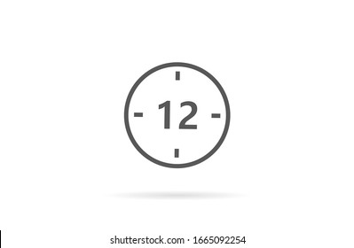 Wristwatch icon line. Drop shadow watch icon. line Men's hand watches accessory. Classic wrist watch icon. line Isolated wristwatch black illustration. Watch logo concept.