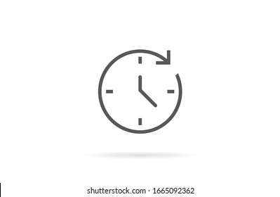Línea de icono de Wristwatch. Icono de visualización de sombras. línea La mano de los hombres mira accesorio. Icono de reloj de pulsera clásico. línea Isolación de la ilustración negra de reloj de pulsera. Vea el concepto del logotipo.