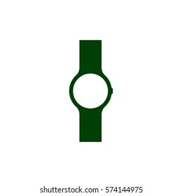 Wristwatch icon. Men's hand watches accessory. Classic wrist watch icon. Isolated wristwatch black illustration. Watch logo concept. Vector wrist watch silhouette symbol