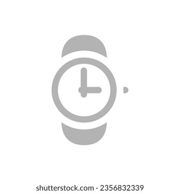 wristwatch icon on white background, vector illustration
