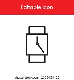 Wristwatch icon, Wristwatch outline icon, Wristwatch vector icon