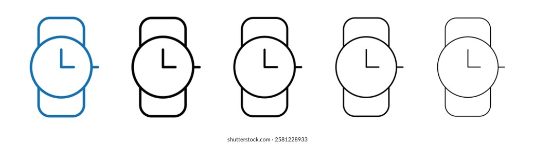 Wristwatch icon Outline vector logo for web ui
