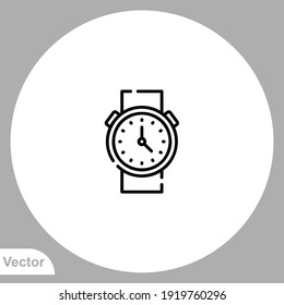 Wristwatch icon sign vector,Symbol, logo illustration for web and mobile