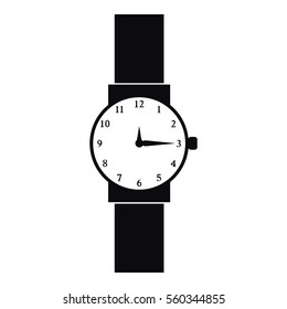 Wristwatch icon. Simple illustration of wristwatch vector icon for web