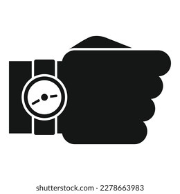 Wristwatch icon simple vector. Work project. Task control