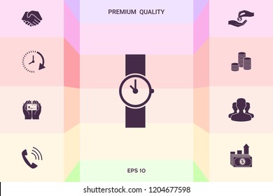 Wristwatch icon symbol