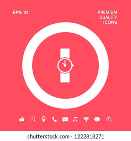 Wristwatch icon symbol. Graphic elements for your design