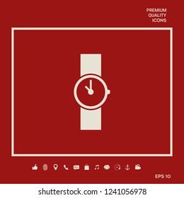 Wristwatch icon symbol. Graphic elements for your design