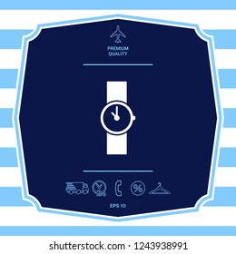 Wristwatch icon symbol. Graphic elements for your design