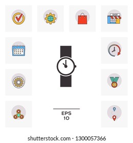 Wristwatch icon symbol. Graphic elements for your design