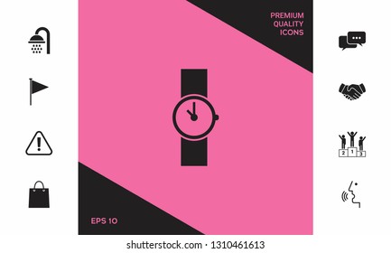 Wristwatch icon symbol. Graphic elements for your design