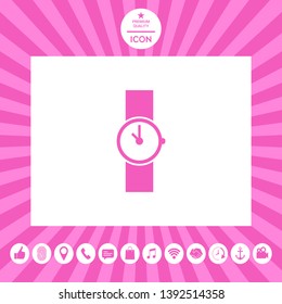 Wristwatch icon symbol. Graphic elements for your design