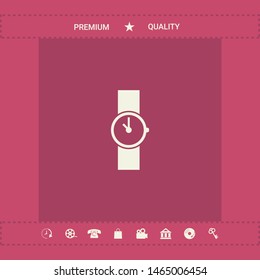 Wristwatch icon symbol. Graphic elements for your design