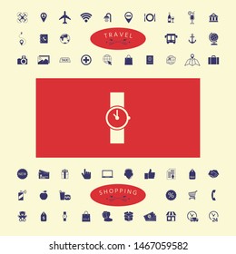Wristwatch icon symbol. Graphic elements for your design