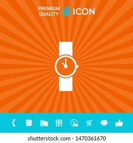 Wristwatch icon symbol. Graphic elements for your design