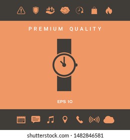 Wristwatch icon symbol. Graphic elements for your design
