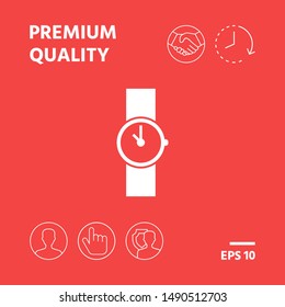 Wristwatch icon symbol. Graphic elements for your design